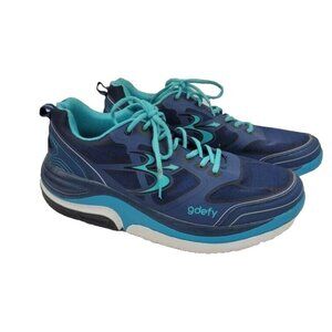 Gdefy Mens Walking Shoes 14 Blue White Lace Up